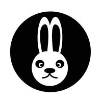 bunny rabbit icon vector