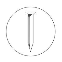 Metal nail icon vector