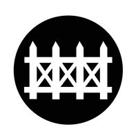 fence icon vector