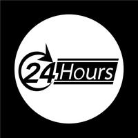 24 hours  icon vector