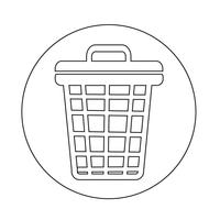 trash bin icon vector