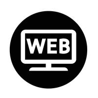 Web TV icon vector