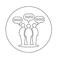 People Speech Bubble Icon vector