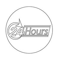 Icono de 24 horas vector