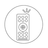 icono de control remoto de tv vector