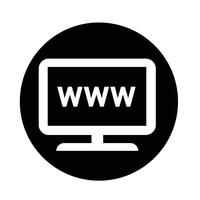 Web TV icon vector