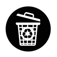 trash bin icon vector