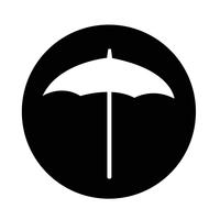 icono de paraguas vector
