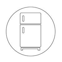 Refrigerator icon vector