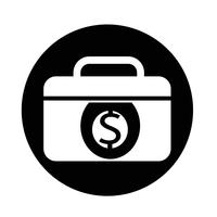 Icono de bolsa de dinero vector
