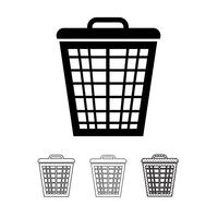 trash can icon vector