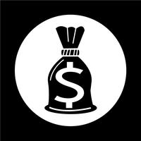 Icono de bolsa de dinero vector