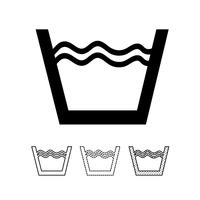 laundry symbol icon vector