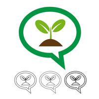 Plant tree icon vector