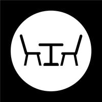 Table with chairs icon vector