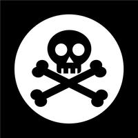 skull bone icon vector