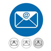 email and mail icon vector