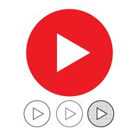 button video player icon vector