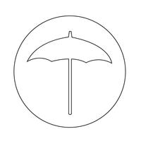 icono de paraguas vector