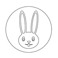 rabbit  icon vector