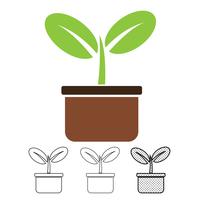 Plant tree icon vector