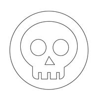 skull bone icon vector