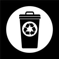 trash bin icon vector