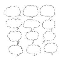 Speech Bubble icon hand drawn vector