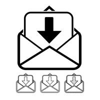 email and mail icon vector