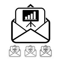 correo electrónico y vector de icono de correo