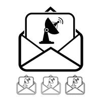 email and mail icon vector