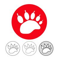 Animal footprint Icon Vector