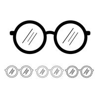 Glasses icon vector