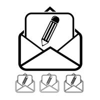 email and mail icon vector