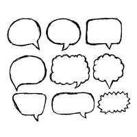 Speech Bubble icon hand drawn vector