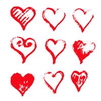 Hand drawn heart icon design vector