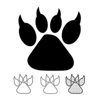 Huella animal icono vectorial vector