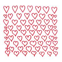 hand draw hearts icon design vector