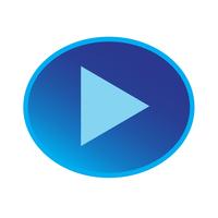 button video player icon vector