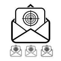 email and mail icon vector