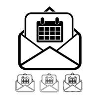 email and mail icon vector