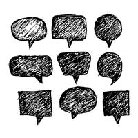 Speech Bubble icon hand drawn vector