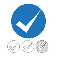 Vector icono de marca de verificación