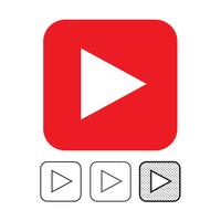 button video player icon vector