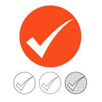 Check mark icon vector