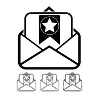 email and mail icon vector