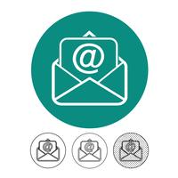 email and mail icon vector