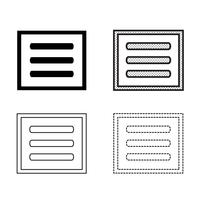 Menu icons vector