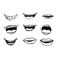 cartoon mouth icon vector