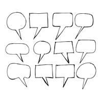 Speech Bubble icon hand drawn vector